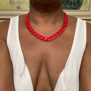 Red chain necklace